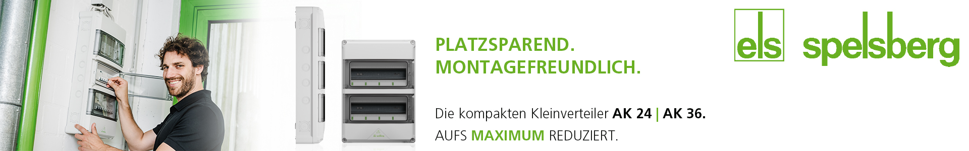 Spelsberg Kleinverteiler AK 24 und AK 36 – platzsparend und montagefreundlich